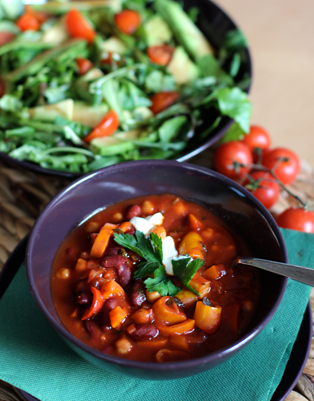 Rezept: Vegetarisches Chili - Chili sin Carne / www.fanfarella.at